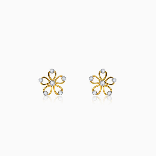 Gold Primorse Lab Grown Diamond Earrings