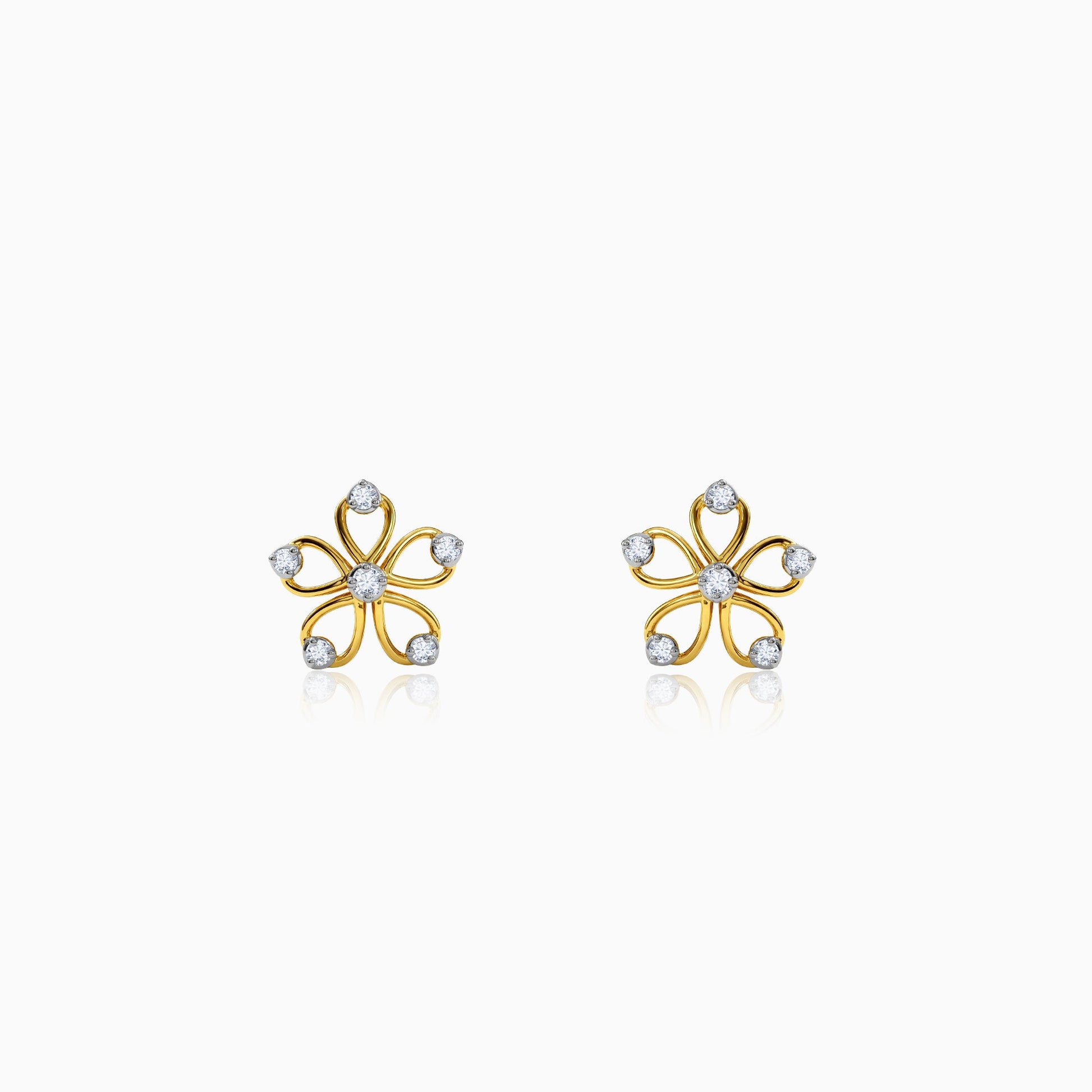 Gold Primorse Lab Grown Diamond Earrings