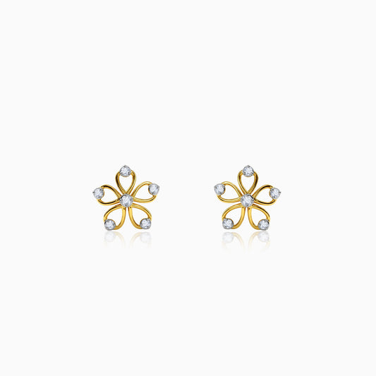 Gold Primorse Lab Grown Diamond Earrings