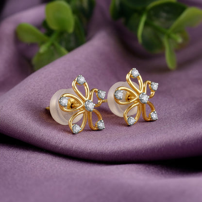 Gold Primorse Lab Grown Diamond Earrings