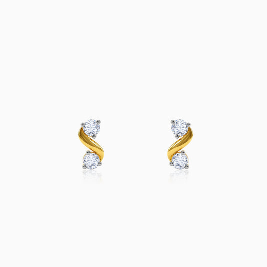 Gold Grace Follows Lab Grown Diamond Earrings
