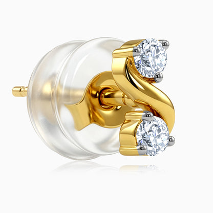 Gold Grace Follows Lab Grown Diamond Earrings