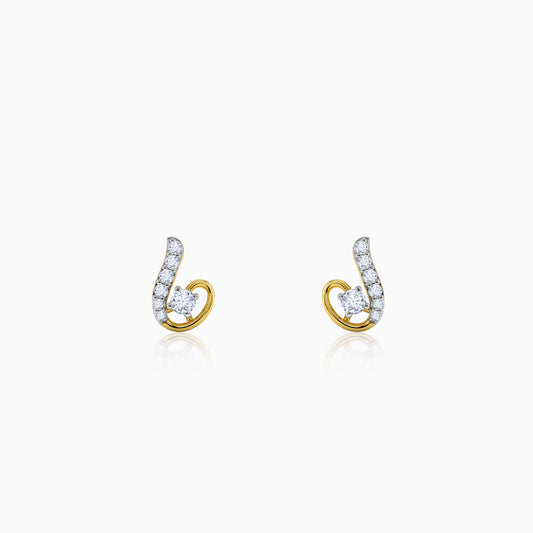 Gold Cute Shine Lab Grown Diamond Earrings