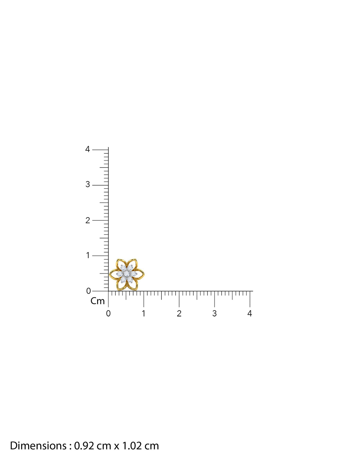 Gold Sweet Flower Lab Grown Diamond Earrings