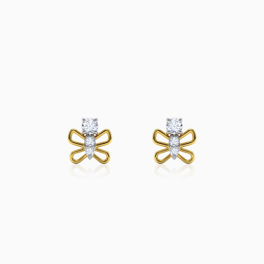 Gold Hedylidae Lab Grown Diamond Earrings
