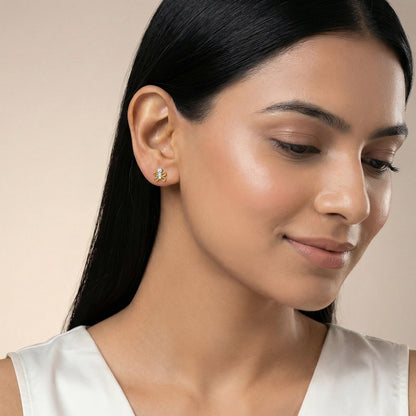 Gold Hedylidae Lab Grown Diamond Earrings