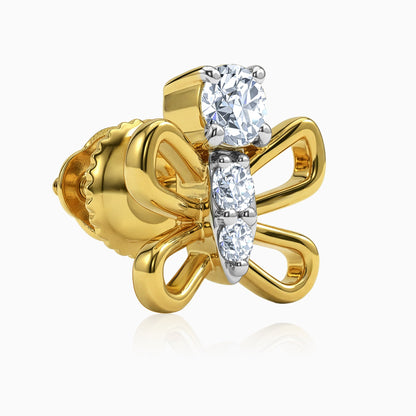 Gold Hedylidae Lab Grown Diamond Earrings