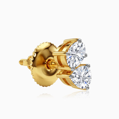 Gold Poised Glow Lab Grown Diamond Earrings