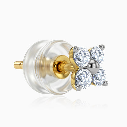 Gold Fresh Bloom Lab Grown Diamond Earrings