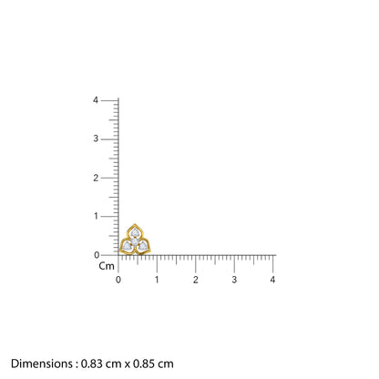 Gold Clover Loop Lab Grown Diamond Earrings
