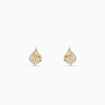 Gold Aurelia Mesh Lab Grown Diamond Earrings
