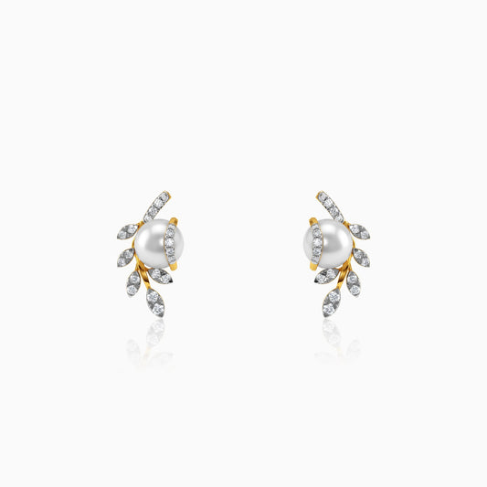 Anushka Sharma Gold Midnight Bloom Lab Grown Diamond Earrings