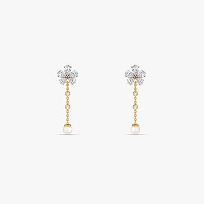 Gold Petal Amour Lab Grown Diamond Earrings