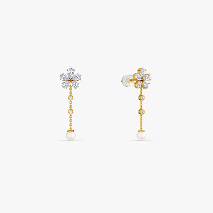 Gold Petal Amour Lab Grown Diamond Earrings