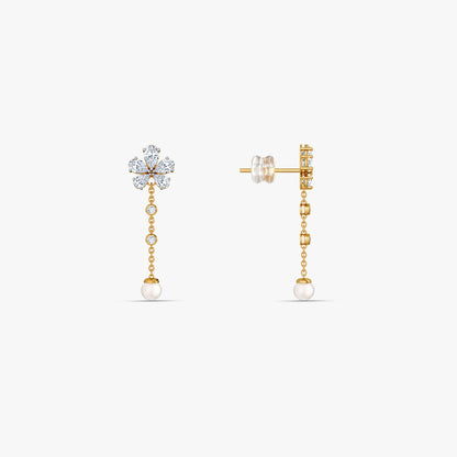 Gold Petal Amour Lab Grown Diamond Earrings