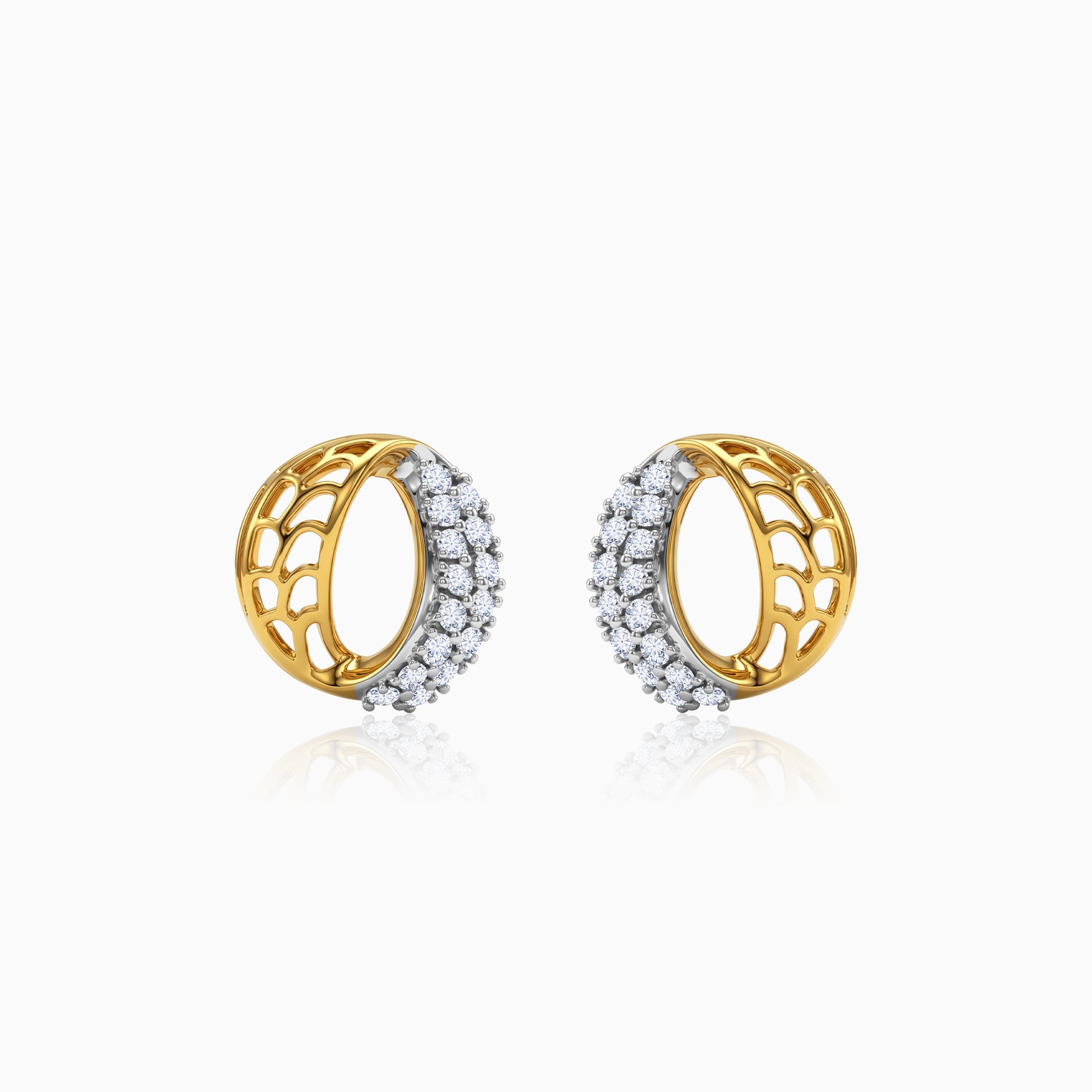 Gold Moonveil Lab Grown Diamond Earrings