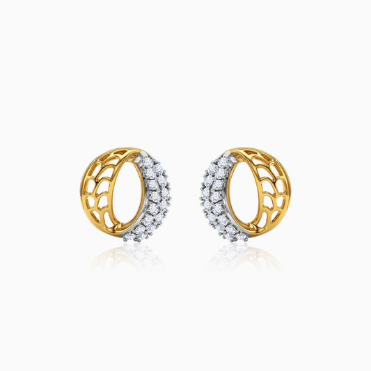 Gold Moonveil Lab Grown Diamond Earrings