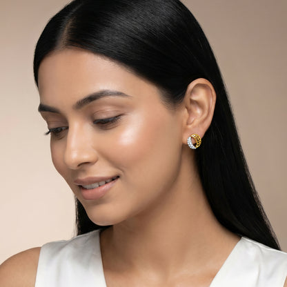 Gold Moonveil Lab Grown Diamond Earrings