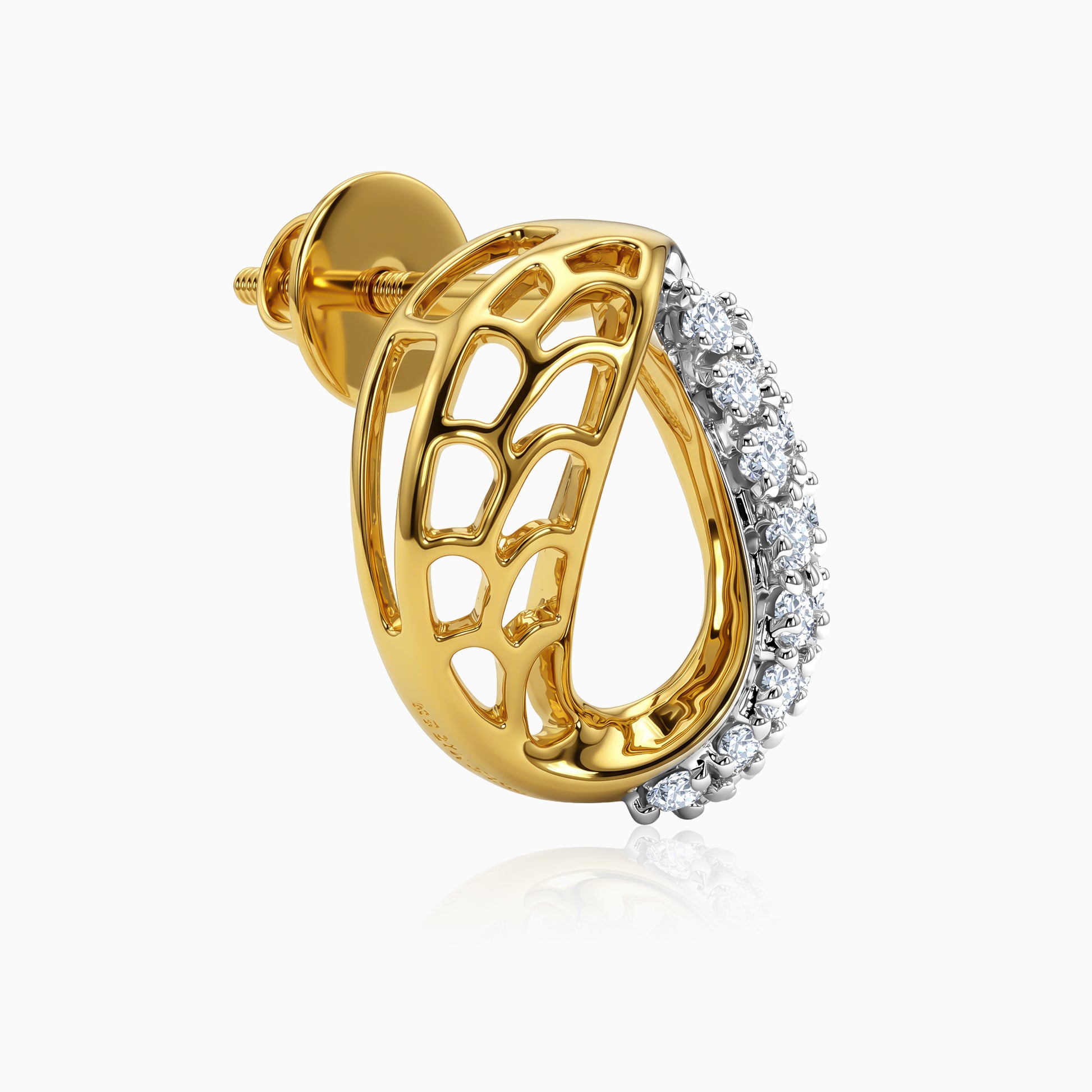 Gold Moonveil Lab Grown Diamond Earrings