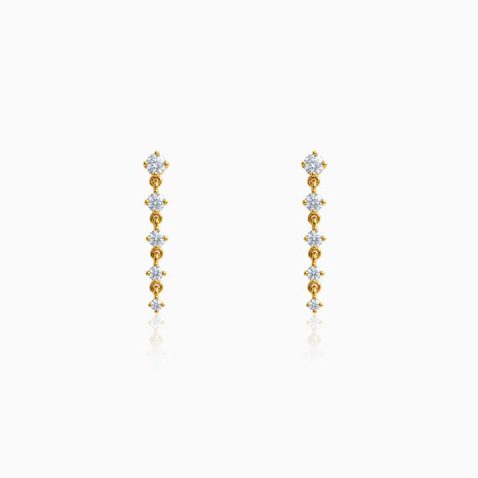 Gold Falling Light Lab Grown Diamond Earrings