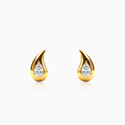 Gold Ember Curve Lab Grown Diamond Earrings