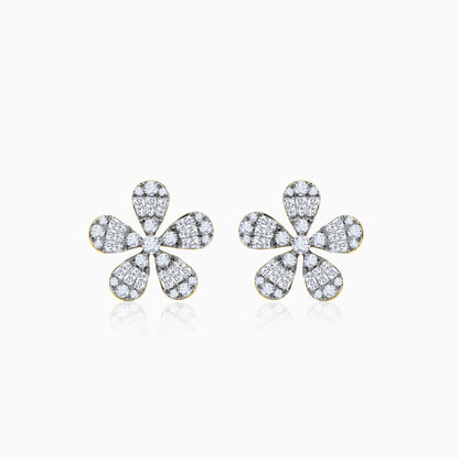 Anushka Sharma Gold Bloom Bold Lab Grown Diamond Earrings