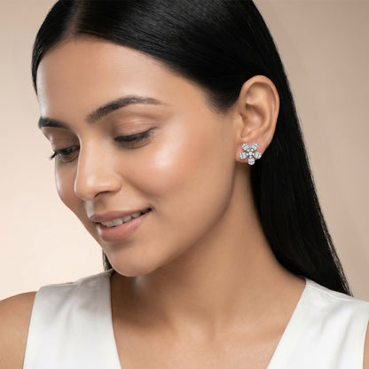 Anushka Sharma Gold Bloom Bold Lab Grown Diamond Earrings