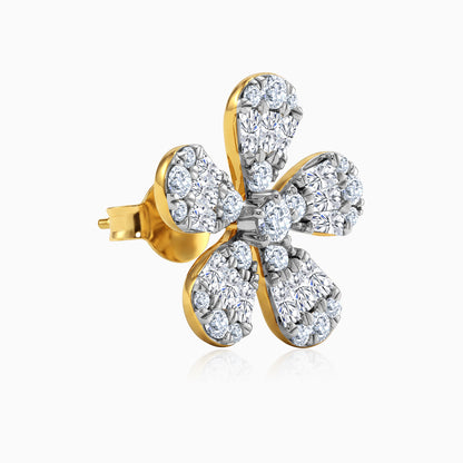 Gold Bloom Bold Lab Grown Diamond Earrings