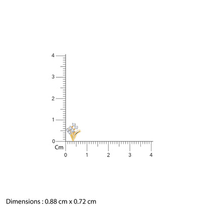 Gold Sprig Diamond Earrings