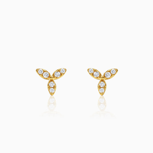 Gold Floris Glow Lab Grown Diamond Studs