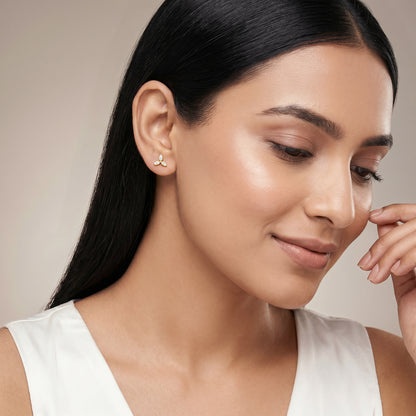 Gold Floris Glow Lab Grown Diamond Studs