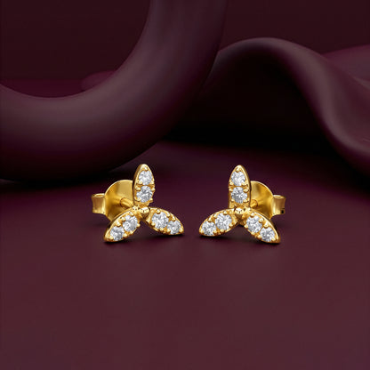 Gold Floris Glow Lab Grown Diamond Studs