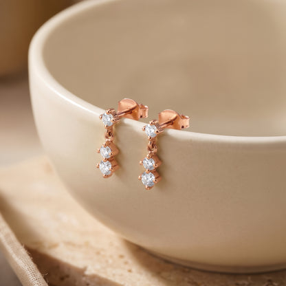 Rose Gold Starfall Grace Lab Grown Diamond Earrings