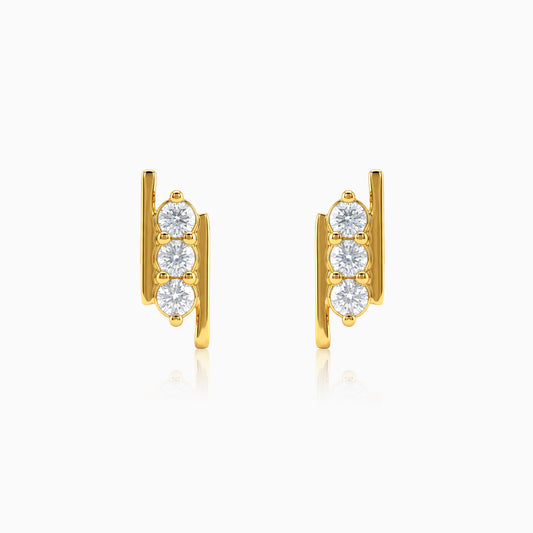 Gold Riviere Eclat Lab Grown Diamond Earrings