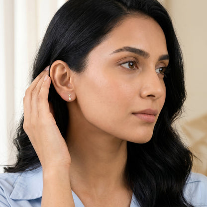 Gold Fleur Dusk Lab Grown Diamond Earrings