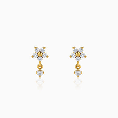Gold Divine Blossom Lab Grown Diamond Earrings
