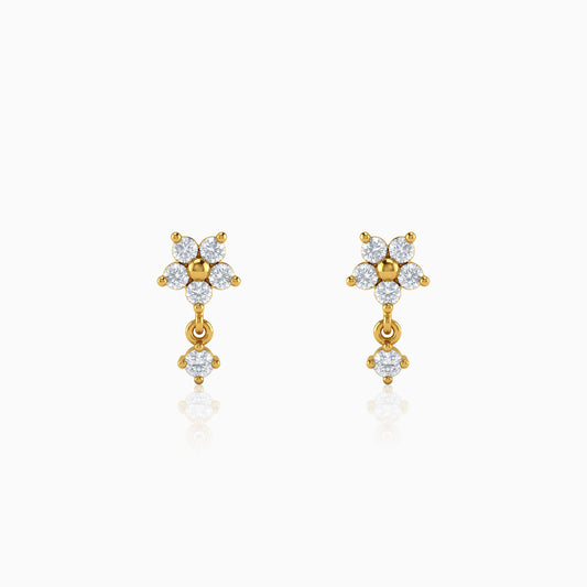 Gold Divine Blossom Lab Grown Diamond Earrings