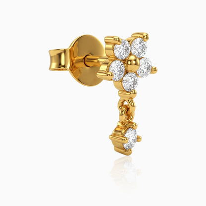 Gold Divine Blossom Lab Grown Diamond Earrings