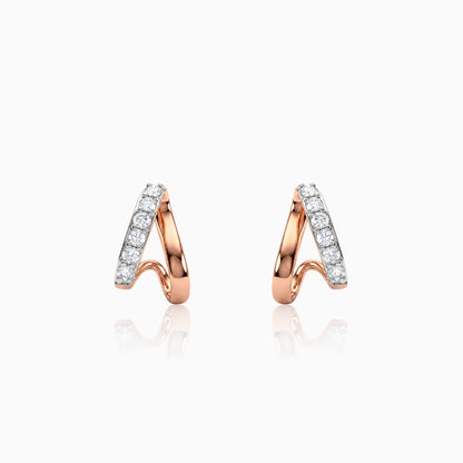 Rose Gold Monogram Eclat Lab Grown Diamond Earrings