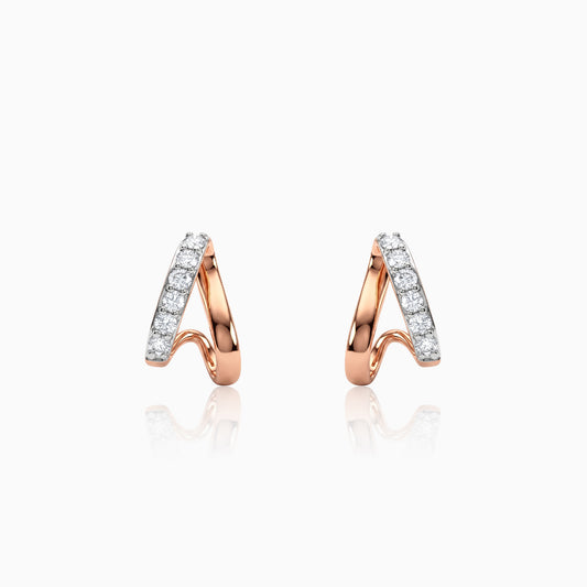 Rose Gold Monogram Eclat Lab Grown Diamond Earrings