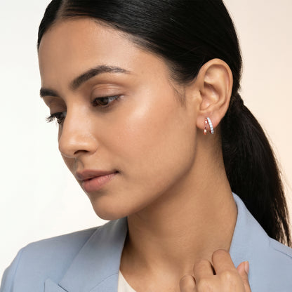 Rose Gold Monogram Eclat Lab Grown Diamond Earrings