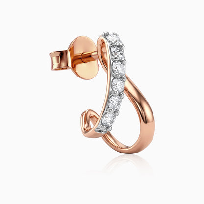 Rose Gold Monogram Eclat Lab Grown Diamond Earrings