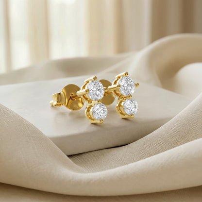 Gold Solenne Spark Lab Grown Diamond Earrings