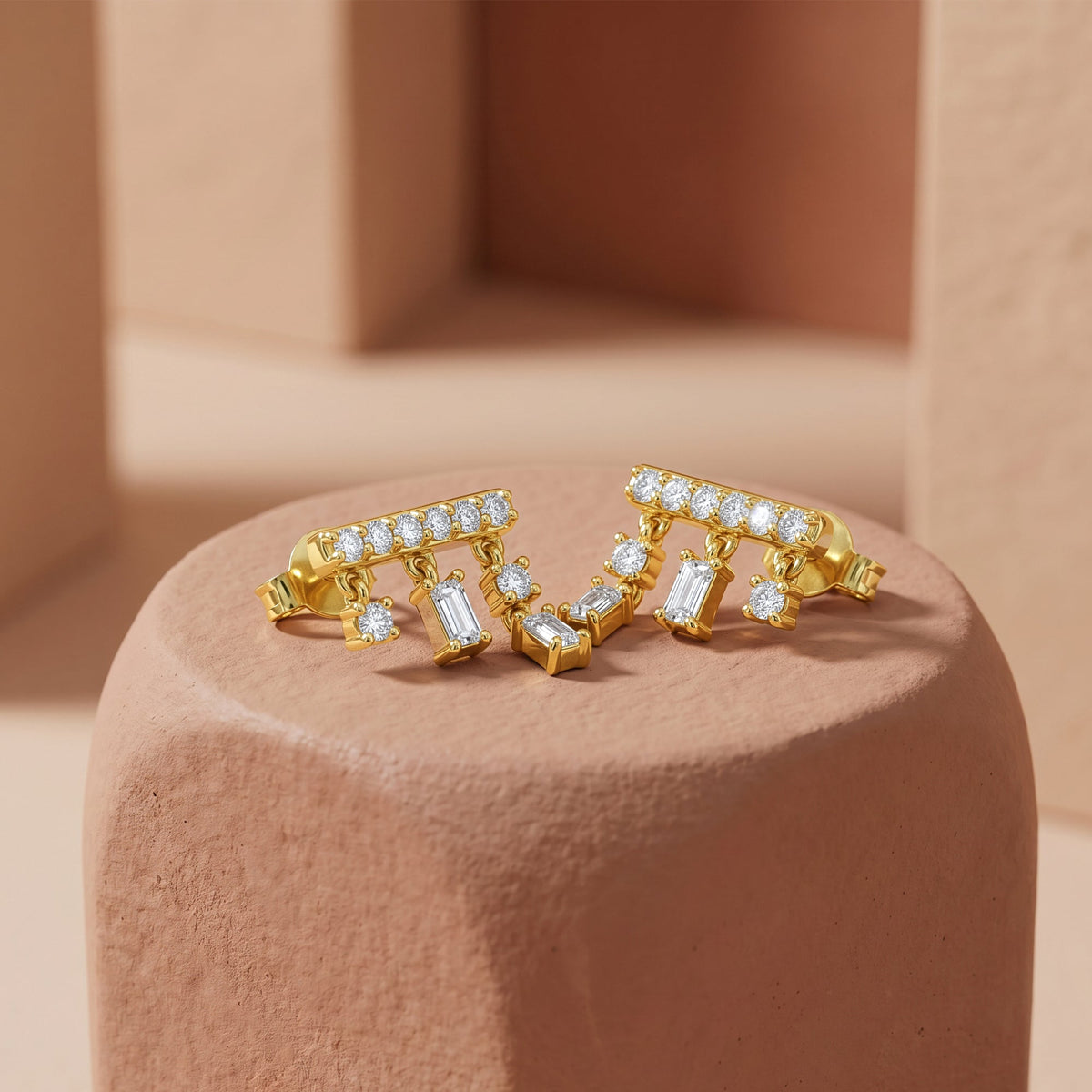 Gold Dew Lab Grown Diamond Earrings