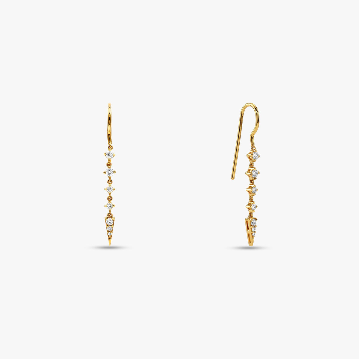 Gold Celeste Cascade Lab Grown Diamond Earrings