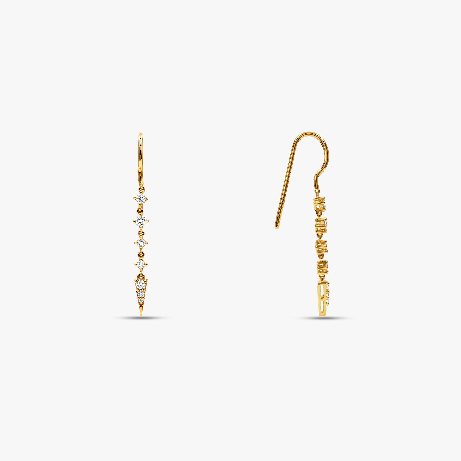Gold Celeste Cascade Lab Grown Diamond Earrings