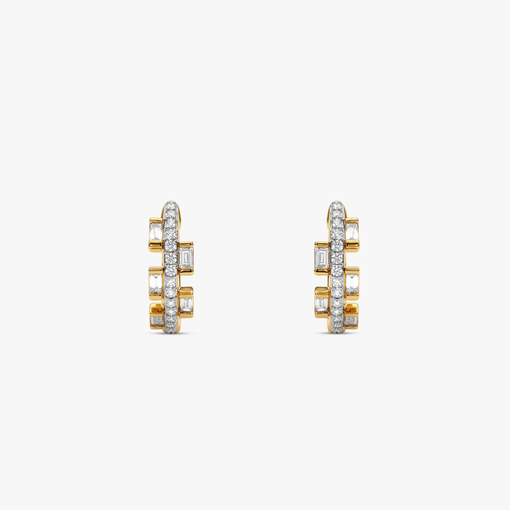 Gold Elanaa Lab Grown Diamond Hoop Earrings