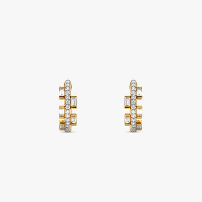 Gold Elanaa Lab Grown Diamond Hoop Earrings
