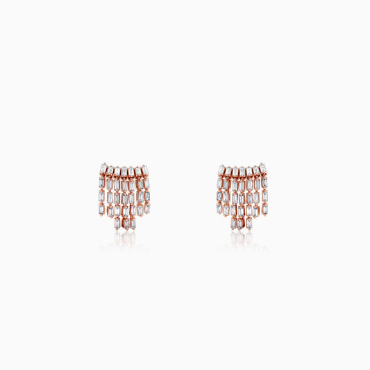 Anushka Sharma Rose Gold Velvet Cascade Lab Grown Diamond Earrings