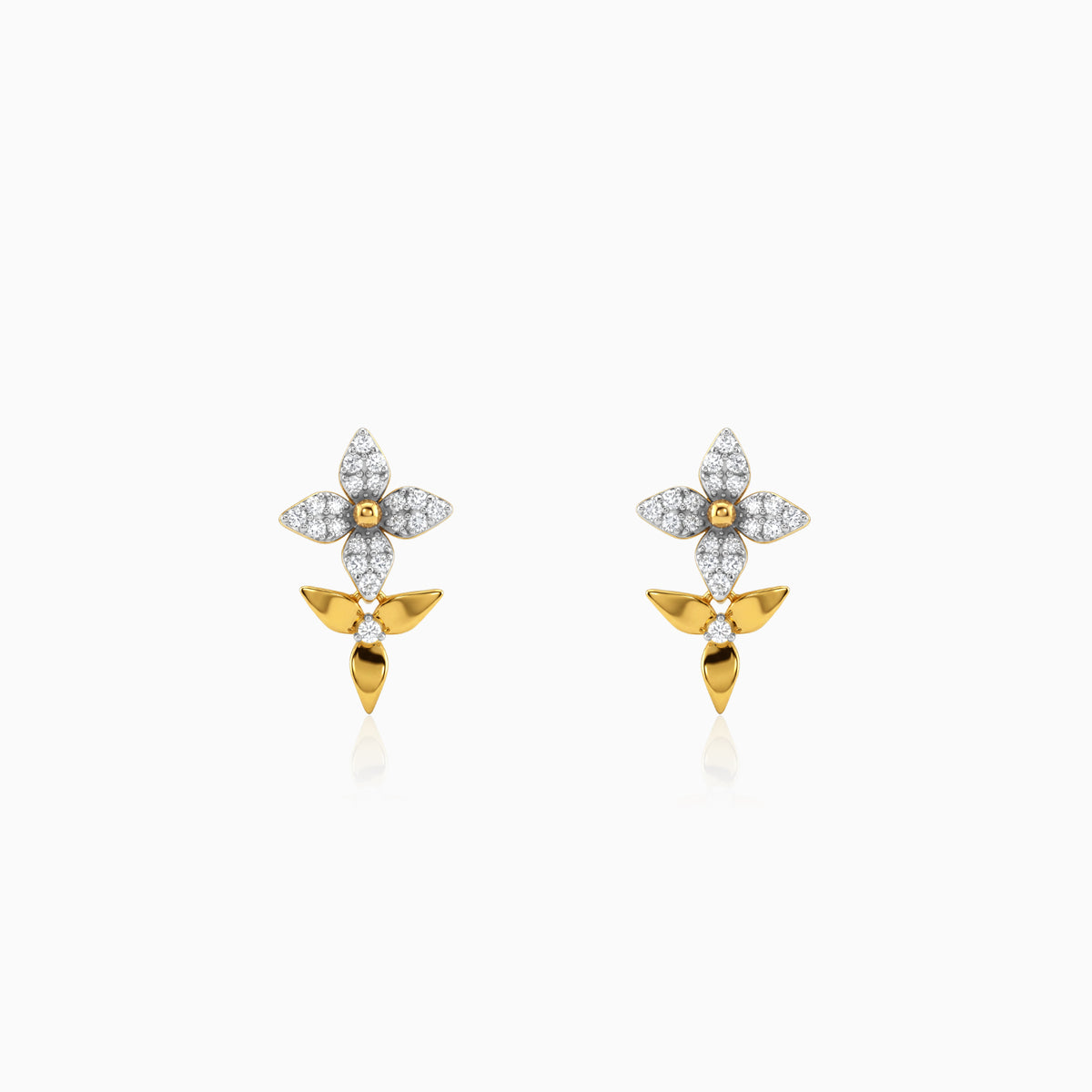 Gold Everlasting Bloom Lab Grown Diamond Earrings